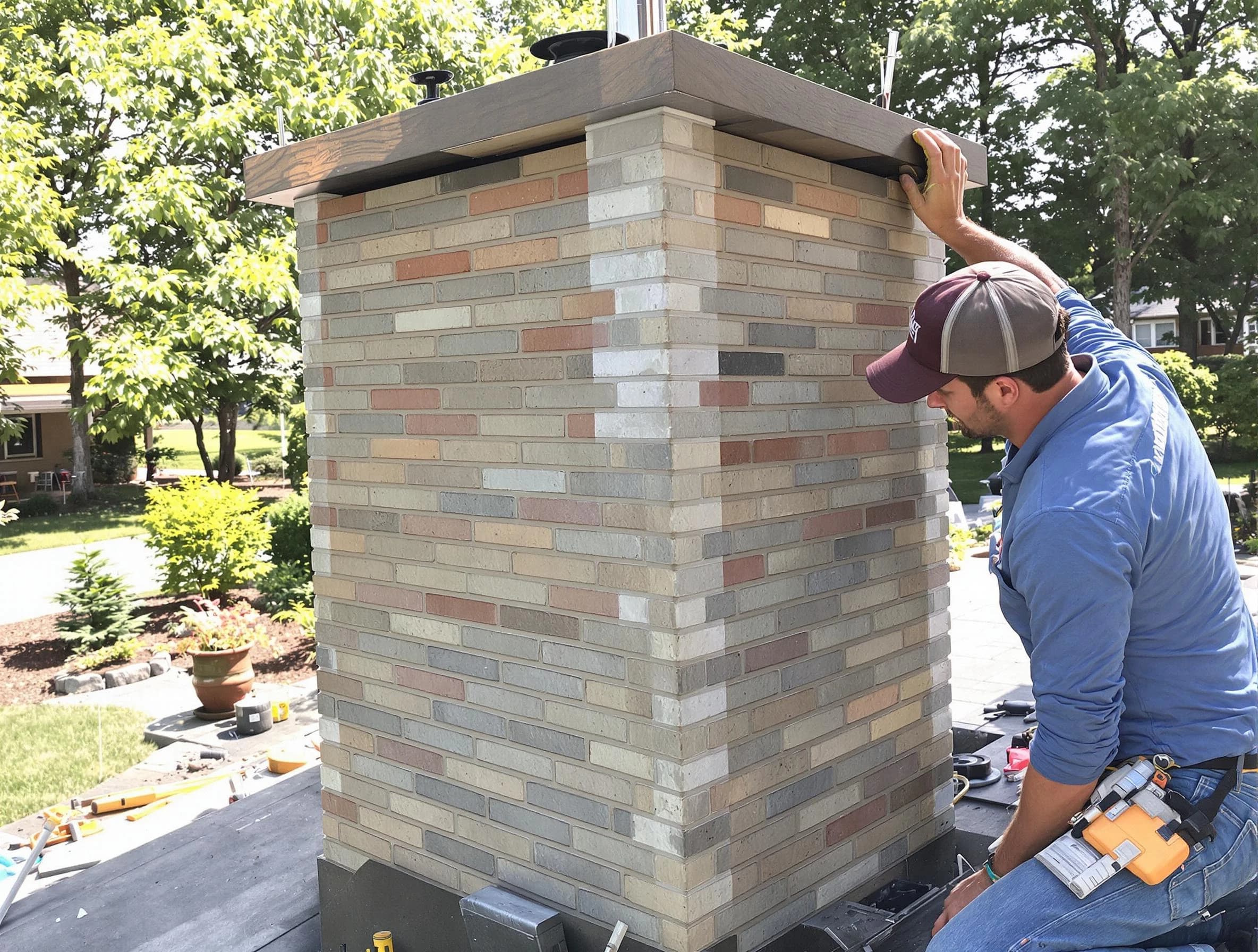 Phoenix Chimney Sweep completing a modern chimney remodel in Phoenix, AZ