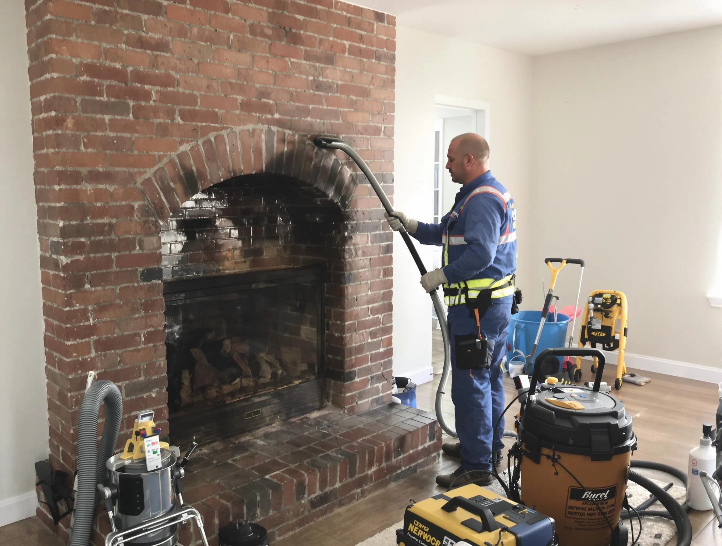 Phoenix Chimney Sweep expert performing detailed chimney sweep in Phoenix, AZ