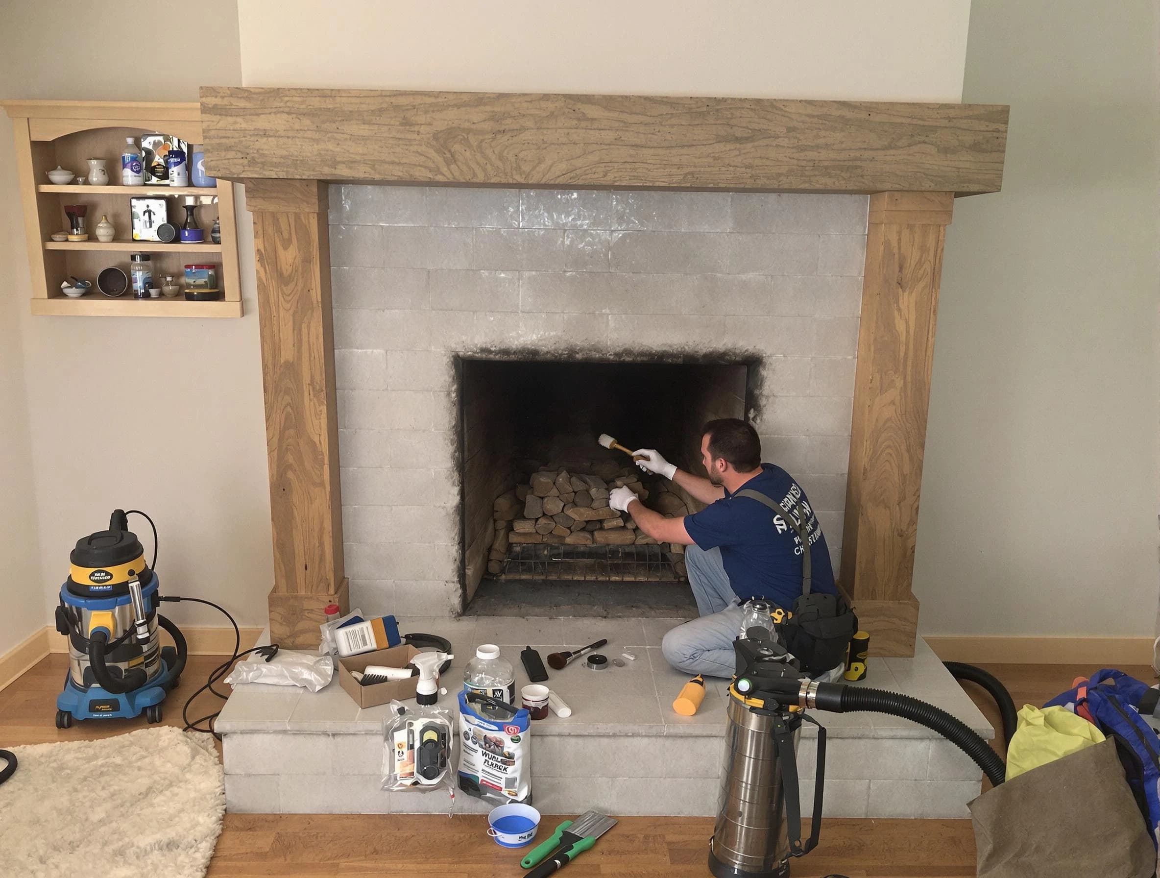 Detailed creosote removal process by Phoenix Chimney Sweep in Phoenix, AZ