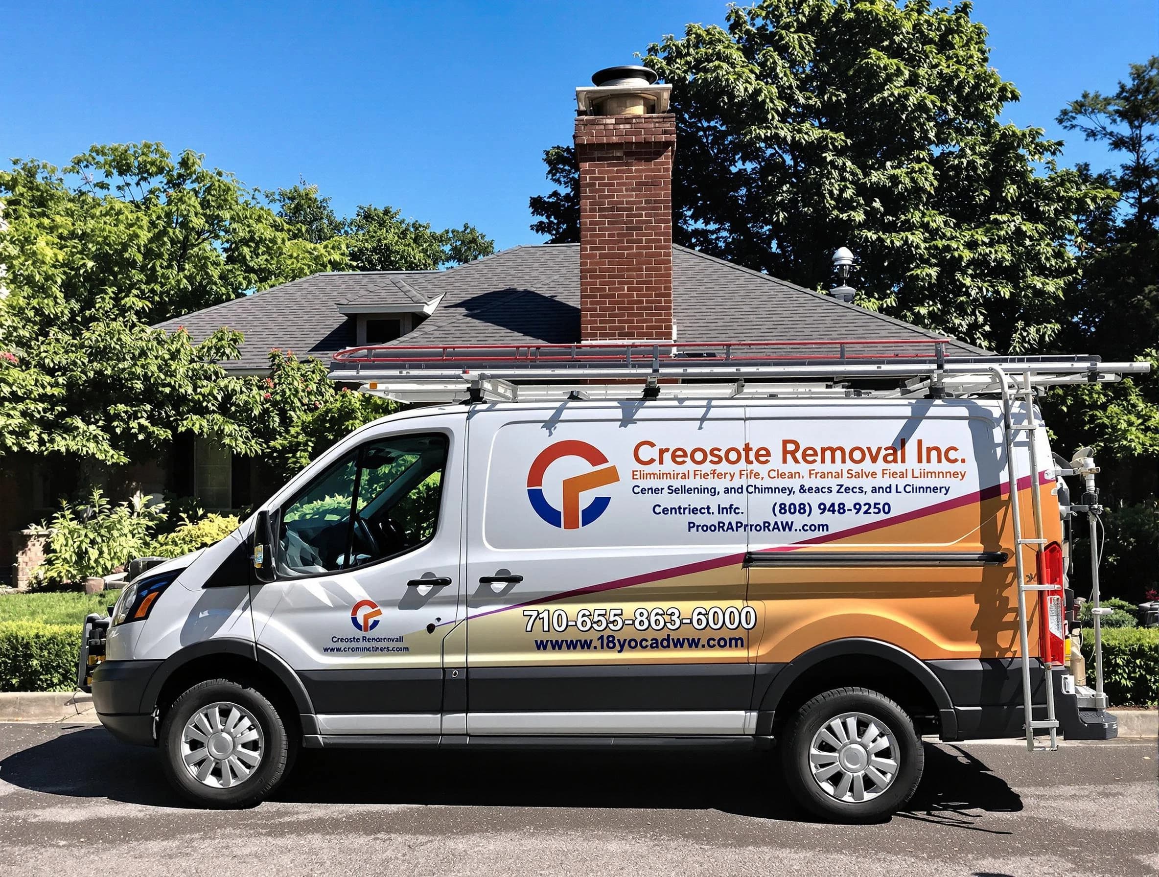 Phoenix Chimney Sweep technician removing creosote safely in Phoenix, AZ