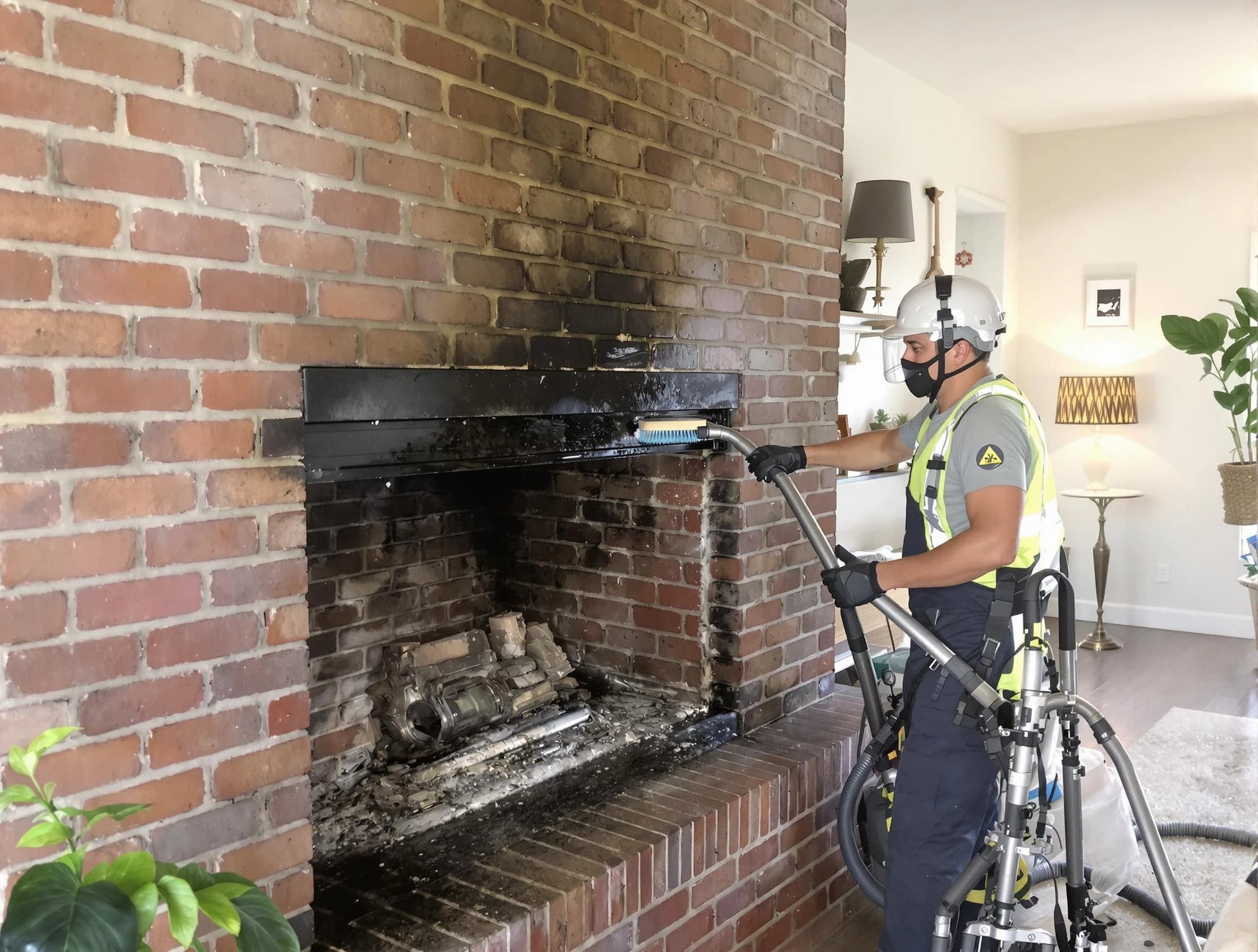 Phoenix Chimney Sweep providing fireplace cleaning services in Phoenix, AZ