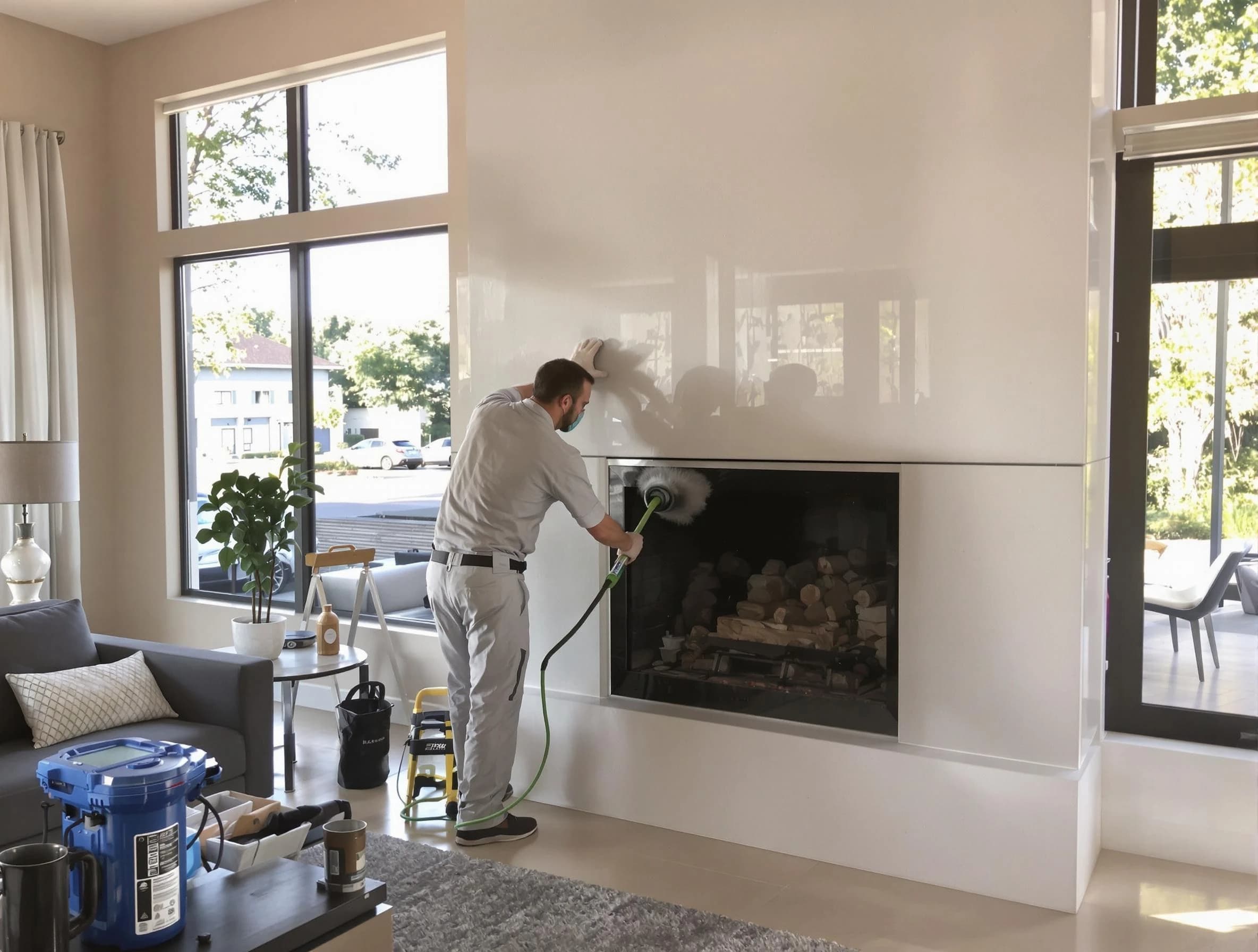 Phoenix Chimney Sweep performing thorough soot removal in Phoenix, AZ
