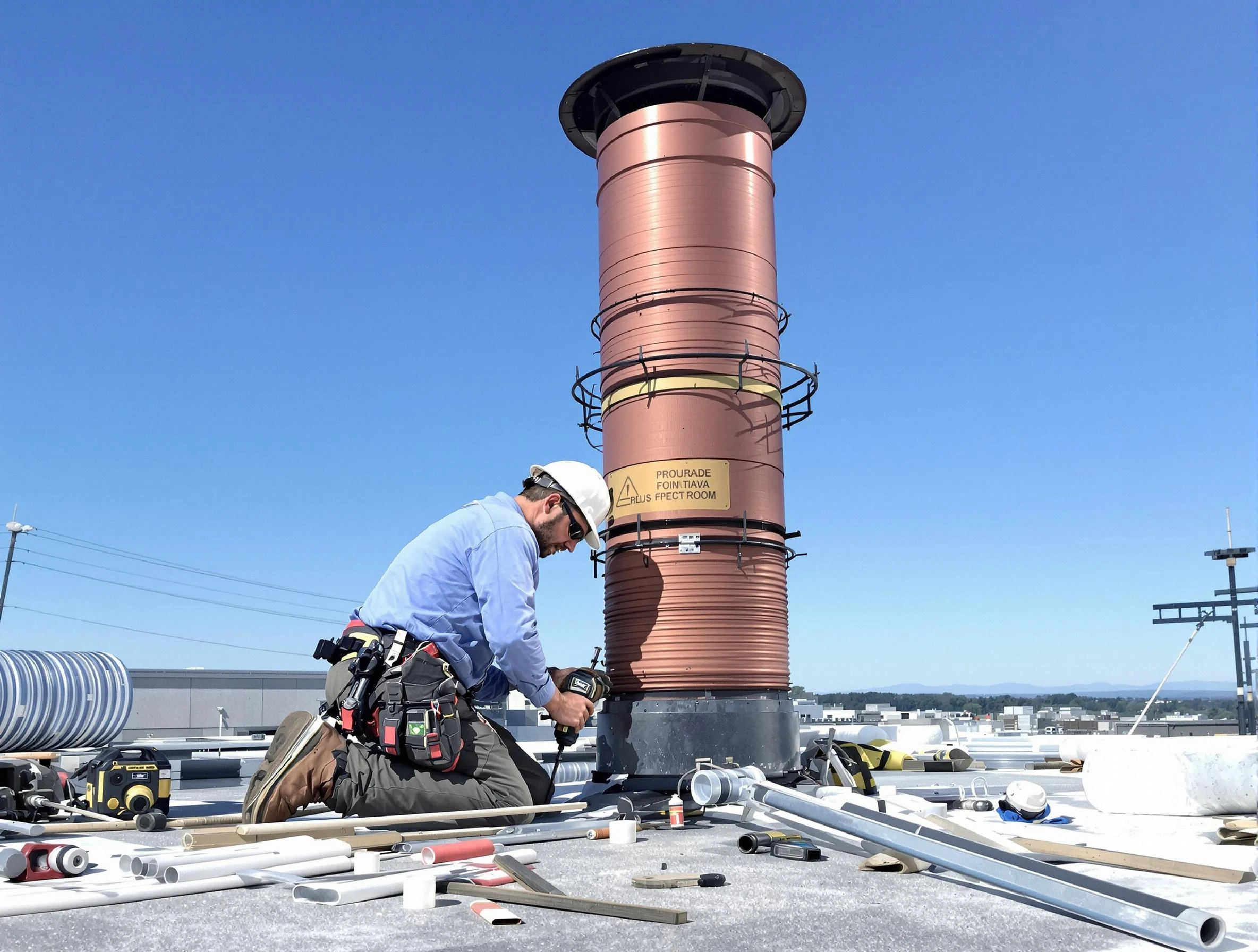 Installed chimney liner by Phoenix Chimney Sweep in Phoenix, AZ