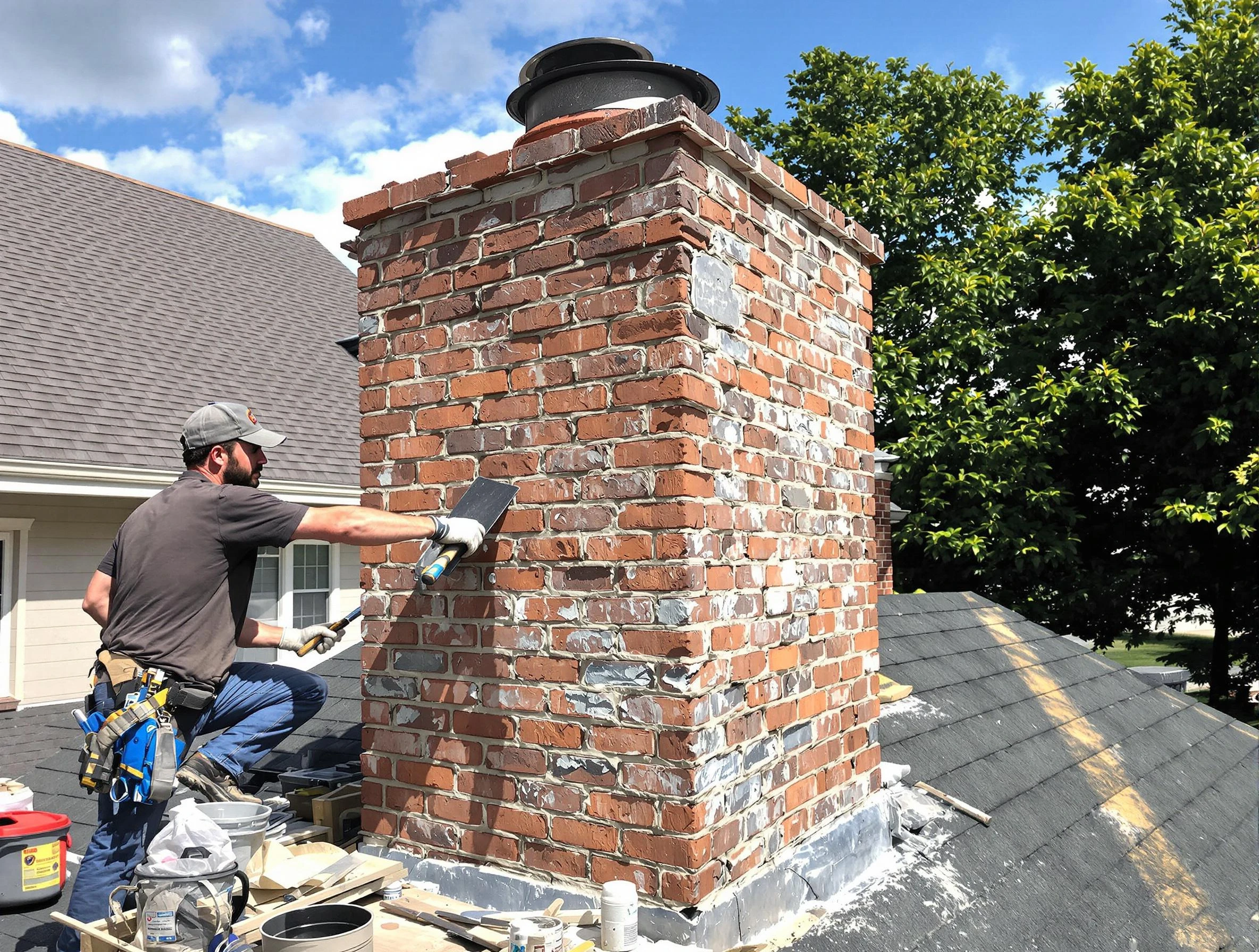 Completed chimney rebuild by Phoenix Chimney Sweep in Phoenix, AZ