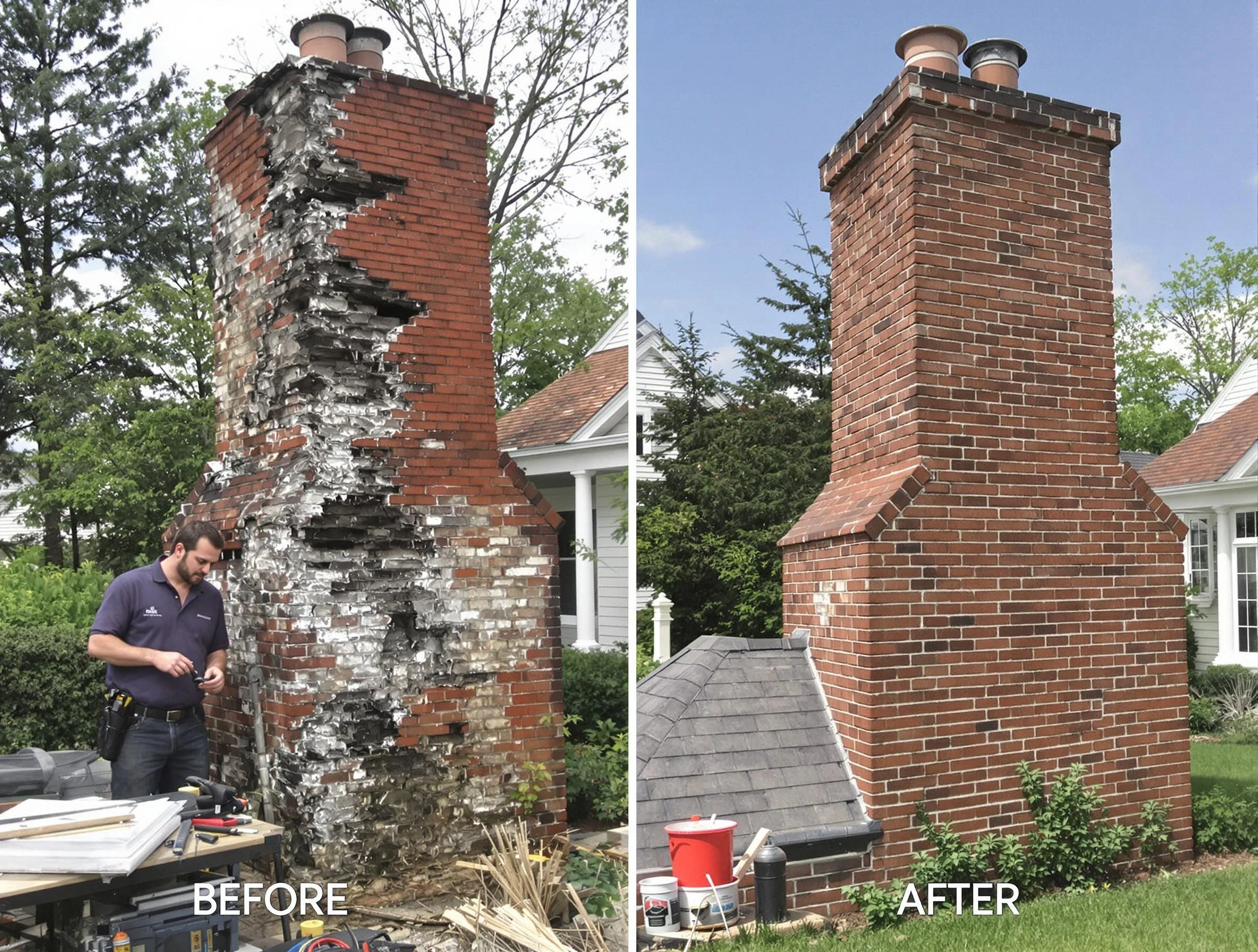 Phoenix Chimney Sweep performing a full chimney restoration in Phoenix, AZ
