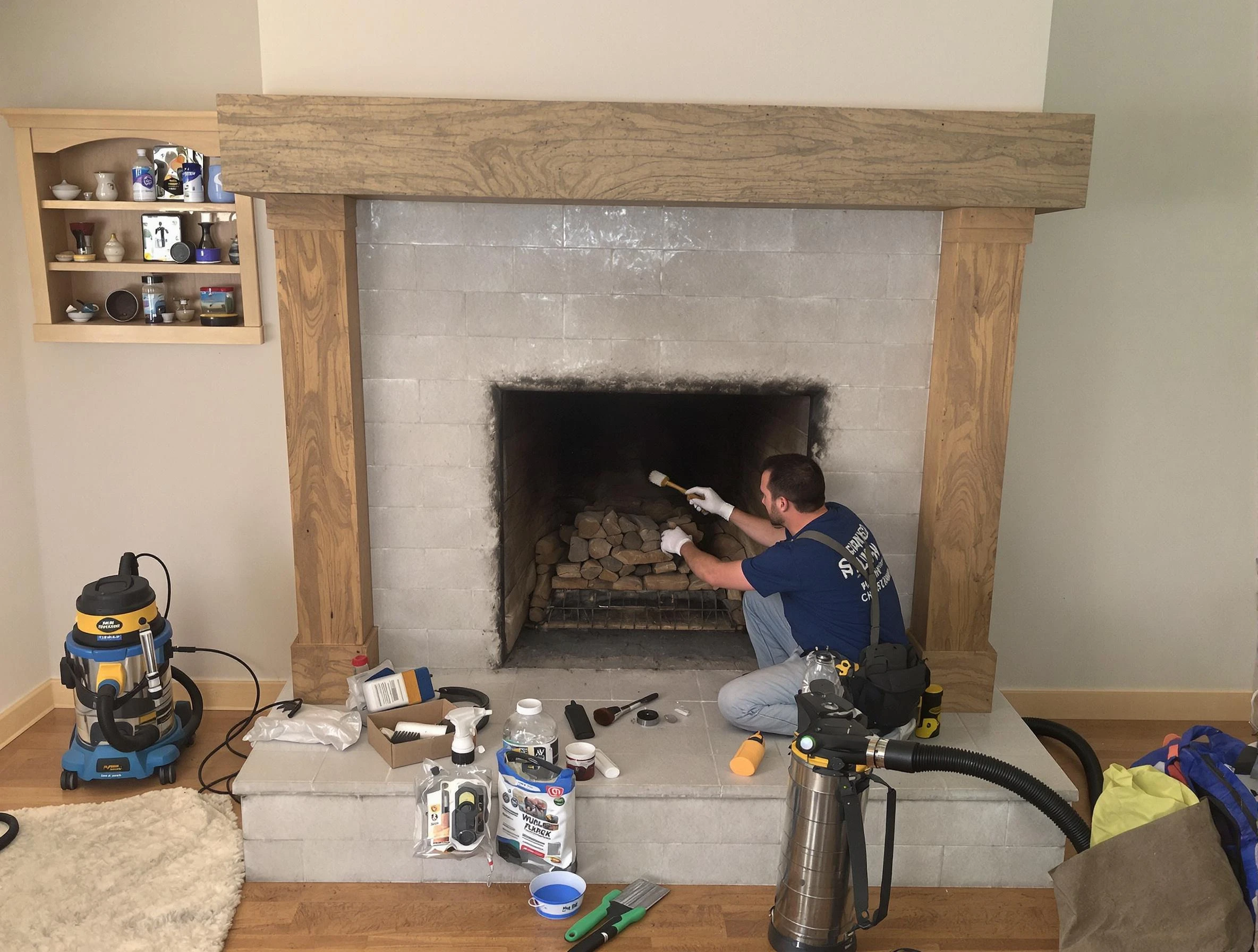 Detailed creosote removal process by Phoenix Chimney Sweep in Phoenix, AZ