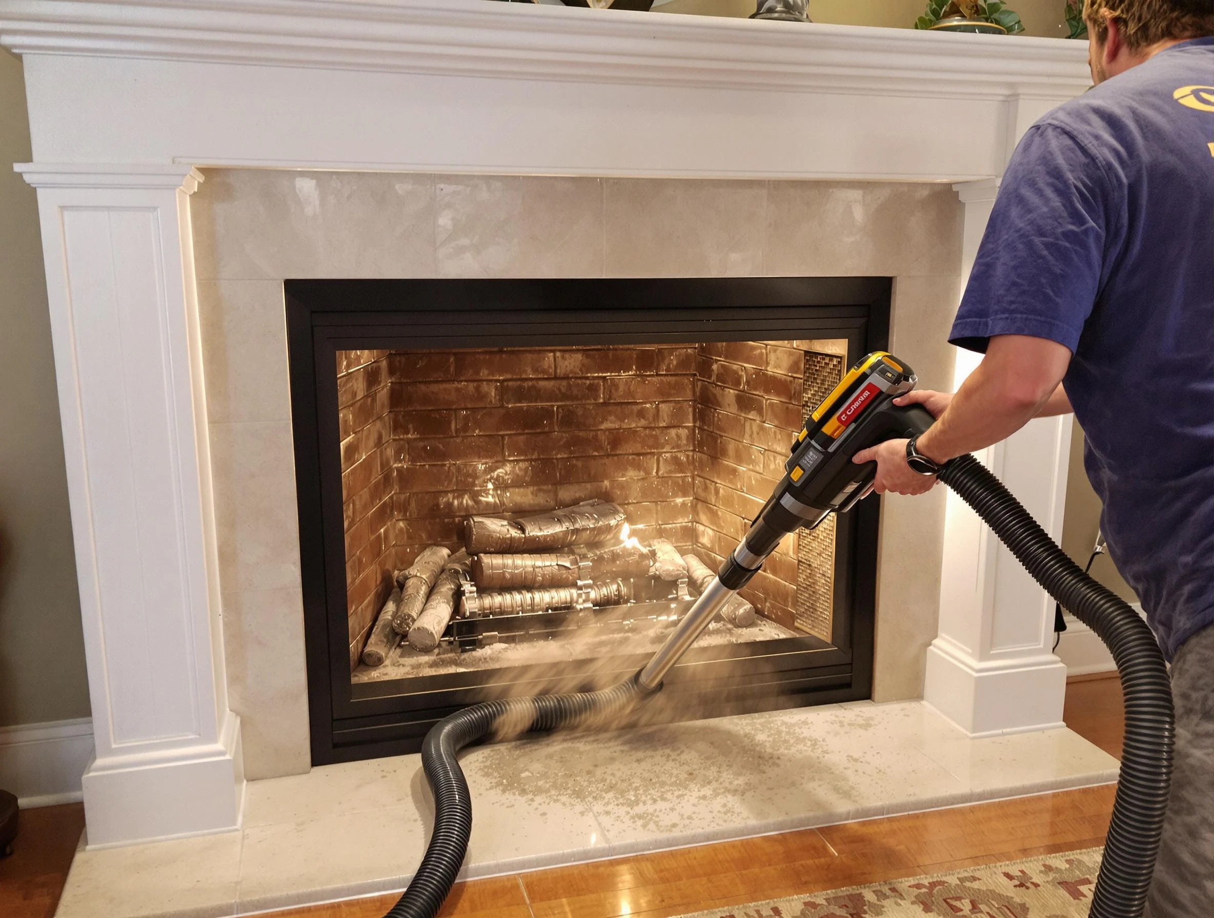 Fireplace cleaning performed by Phoenix Chimney Sweep in Phoenix, AZ